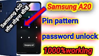 Samsung A20 hard reset / Samsung A20 pattern unlock letest trick 2020