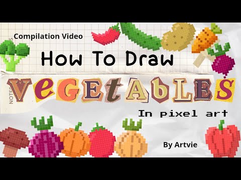 HOW TO DRAW VEGETABLES IN PIXEL ART 
