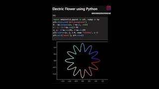 Electric Flower using python #python #coding #electricflower #flower #pythonflower