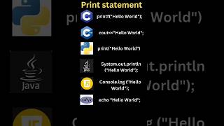 "Print Statement in Different Languages 🖨️💻 | Coding Fun!"#shorts #viral @LearnComputerWithRCS