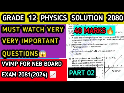 GRADE 12 PHYSICS SOLUTION NEB BOARD EXAM 2080(2023) PART-2