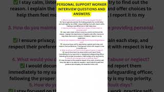 personal support worker interview questions and answers (pass your interview) #interview #psw #job