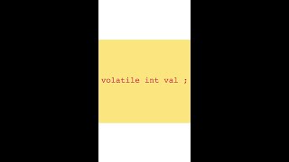 c interview questions - volatile keyword #shorts #bydubebox