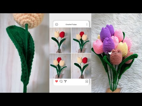 crochet tulips /easy tutorial | part2