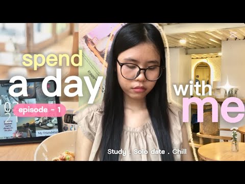 solo date vlog 🎀 🫧 : study, chill and facing fears 