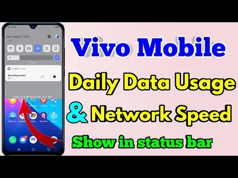 How to Show Data Usage on Notification Bar in Vivo