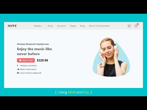 Website Landing Page Design Using HTML & CSS