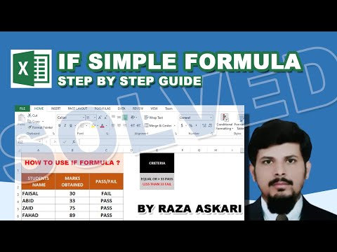 How to us IF Simple Formula in Excel Step by Step Guide By Raza Askari