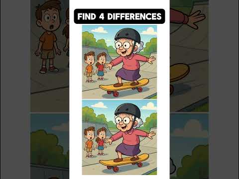 find 4 differences - skatepark #spotthedifference