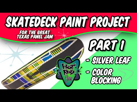 Skateboard paint project: Part 1 Silver leaf & more