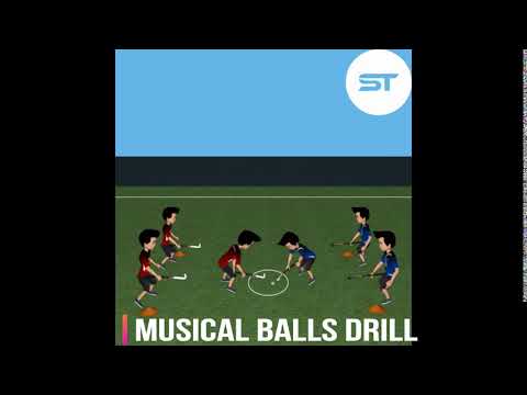 Musical Balls Drill | Hockey | Sportstoon… the sports learning app | Let's Play Now !