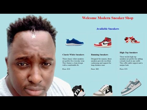 HTML and CSS : How to Design an online  Sneaker Shop Web page: