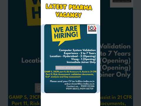 Jobs....Latest pharma vacancies [ Apply Fast ] 7  #shorts