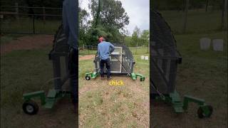Chicken Coop with Rotating Wheels that Move