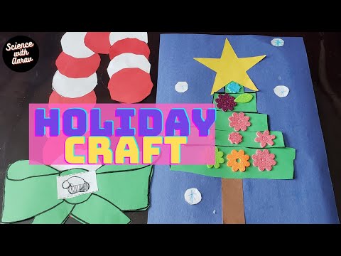 How to make Christmas tree & candy cane craft | Easy paper DIY craft