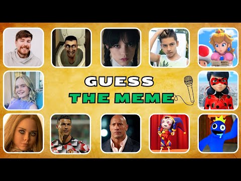 🎵 GUESS MEME SONG 🎙️Mrbeast, Wednesday, Salish Matter, Grimace, Ronaldo