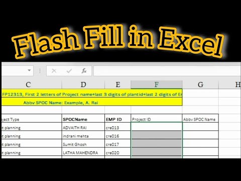 Flash fill function|Learn from basics to advance|Excel| Data analyst|