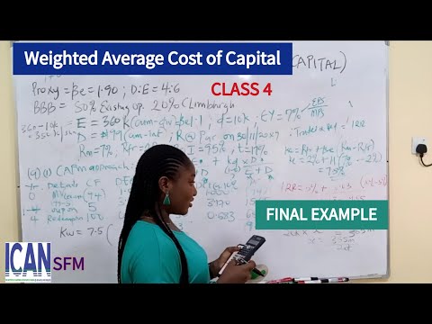 Compulsory EXAM Question: WACC - WEIGHTED AVERAGE COST OF CAPITAL (ICAN SFM)