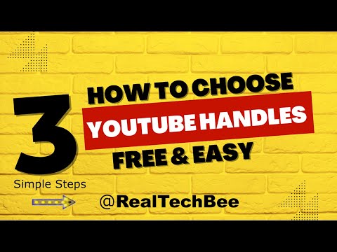 How to choose youtube Handles #youtubehandle  | @RealTechBee 👍💯