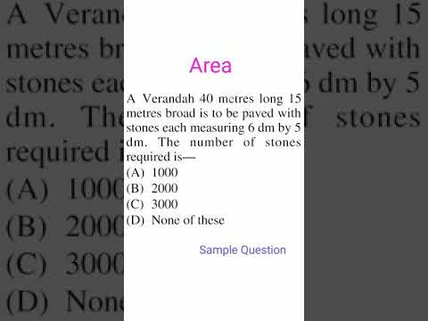 Area | Sample Question| All competitive exams | #shorts