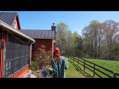Getting started on my cottage flower garden🪻| A cozy spring vlog🌱