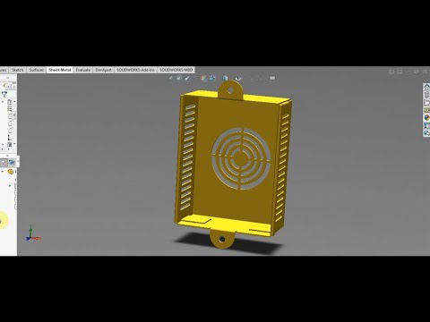 Solidworks Tutorial - Sheet Metal Switch box in solidworks how to make #cadibly #solidworkstutorial