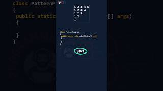 Tricky Java Pattern in less than 60 Seconds! #shorts #java #shorts #softethics #programmer_one