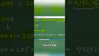 Square Numbers Ending in 25  Fast Math Trick! #math #maths