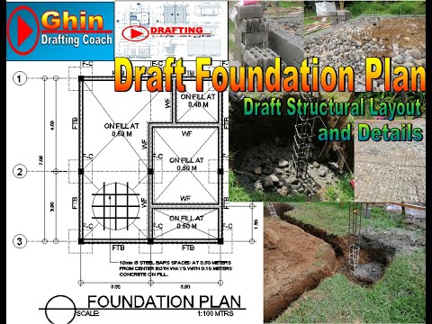 Drawing Exercise 20: How to Draft Foundation Plan In AutoCAD