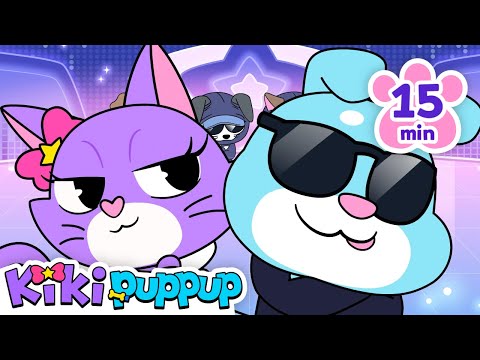 [15 MIN] Meow? Woof? MEOWOOF! 🎤 | +Compilation | Animal Cartoon for kids | Kikipuppup Nursery Rhymes
