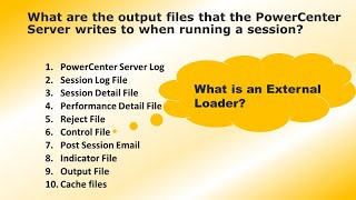 What output files does the Informatica PowerCenter Server generate when running a session? | #etl