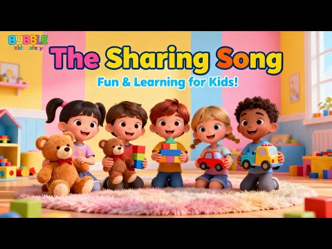 The Sharing Song | Learn to Share | Kids Nursery Rhyme | Bubble Kids Safety
