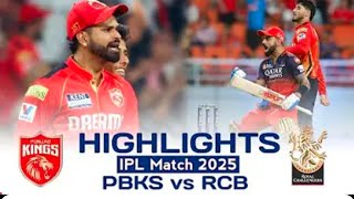 PBKS vs RCB IPL FULL MATCH HIGHLIGHTS 🔥💥 || Panjab King vs royal challengers Bangalore ipl match