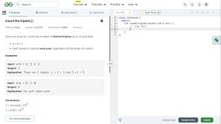 Count the Triplets in Tamil | Bruteforce |Optimal approach | Leetcode | GeeksforGeeks |