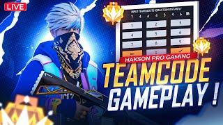 FINALLY TEAMCODE GIVEAWAY 😍 FROM HAKSON BHAI #freefire #freefirelive #freefiremax #haksonprogaming