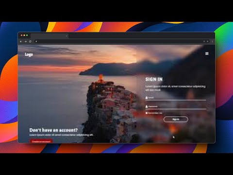Responsive Login Form Website using HTML and CSS | Registration Form
