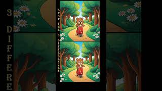 Bear in the forest 🐻Spot the 3 Differences #puzzlechallenges  #cute #puzzle