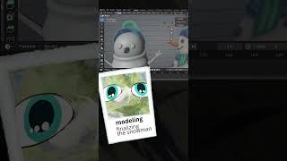 Finishing the model of Mr. Snowman. #animation #blender #artstudio #funny #working