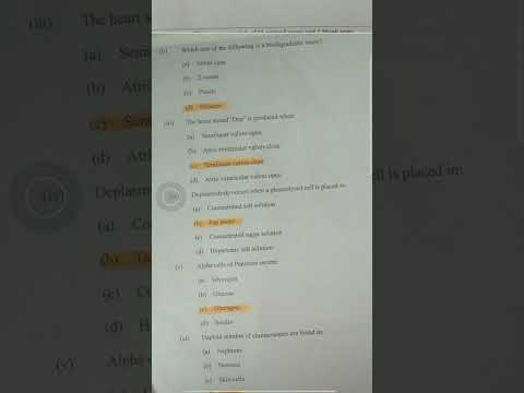 ICSE Class 10 biology  2023(MCQs) board solved
