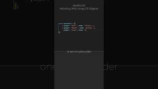 JavaScript - Working With Array Of Objects