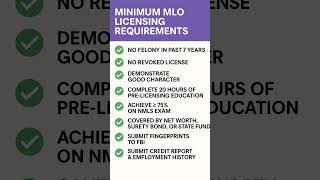 Minimum MLO Licensing Requirements #loanofficerjourney #mortgagetips #bankemployee    #bankofficer