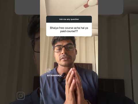 Bhaiya free course achi hoti ha ya paid courses ? #course #freshers #jobsearch #motivation