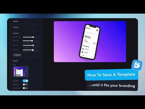 How to create a template and save it – Brandbird