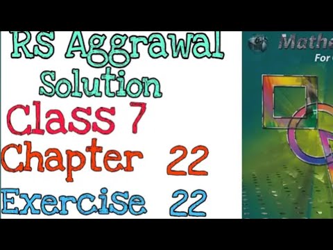 CLASS 7 EXERCISE 22 | BAR GRAPH Chapter 22 | Rs Aggarwal