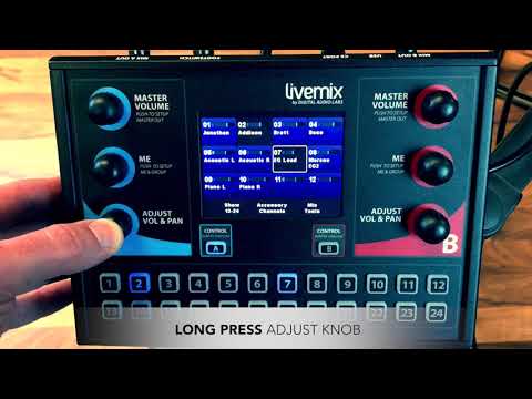 Livemix: Adjusting single channel within a group