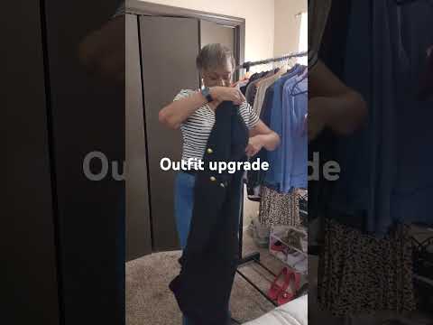 Quick denim upgrade #fashion #ootd ##fashionover60 #shorts