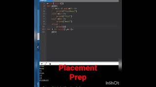 FizzBuzz #pythonsolution fizzbuzz || by placement prep placementprep
