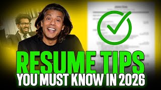 Best of 2025 Resume Tips For 2026 Success!🔥| Sidd Ahmed