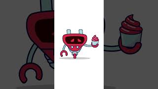 Robot wheels holding cupcake #beforeafter #vnwhy #flatdesign #affinitydesigner #vectorart