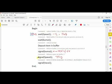 Semaphores OS Task 1 Pt3 of 3